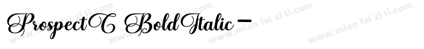 ProspectC BoldItalic字体转换